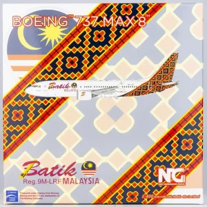 NG MODELS - 88011 Batik Air Malaysia (Malindo Air737) MAX 8